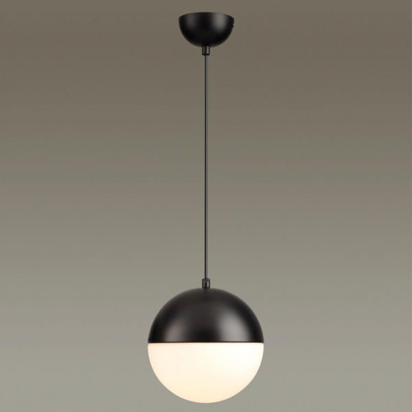 фото Черный/металл/белый/стекло Подвес E27 1*40W PINGA PENDANT, арт. 4958/1A