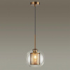 фото Античн.бронза/металл/прозрачный/стекло Подвес E27 1*40W CLOCKY PENDANT, арт. 4939/1