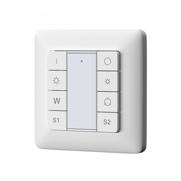 Кнопочная настенная панель 2 сцены, 1 группа DALI DT8 Цветной (RGB)+W Maytoni 721051, белый