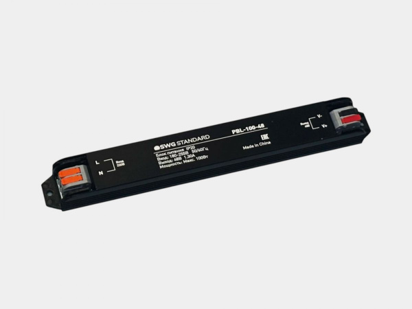 Блок питания черный SWG IP20, PBL-100-48, 100Вт, 48В