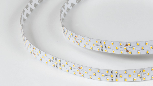 фото Светодиодная лента SWG PRO 2835, 252 LED/м, 24 Вт/м, 24В, IP20, Цвет: Теплый белый, SWG2P252-24-24-WW-20, катушка 5 м