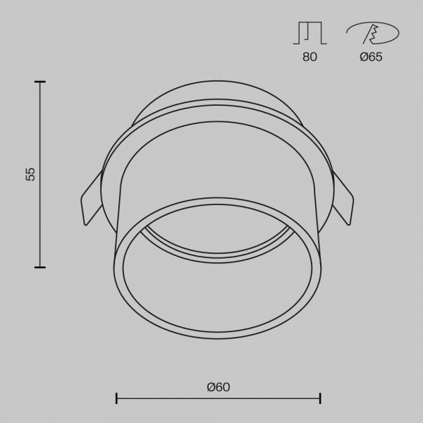 фото Встраиваемый светильник Maytoni Technical Reif DL050-01WG, белый