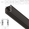 Шинопровод четырехконтактный 3-фазный, 2м Quattro, матовый черный Lightstar 504028-F