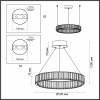 фото Хром/прозрачный металл/хрусталь Люстра LED 30W 4000K 3570Лм VEKIA L-VISION, арт. 4930/30L