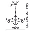 фото Подвесной светильник Freya Amela FR6138PL-L30BS, латунь