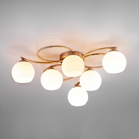 фото Потолочная люстра с плафонами 30144/6 античная бронза