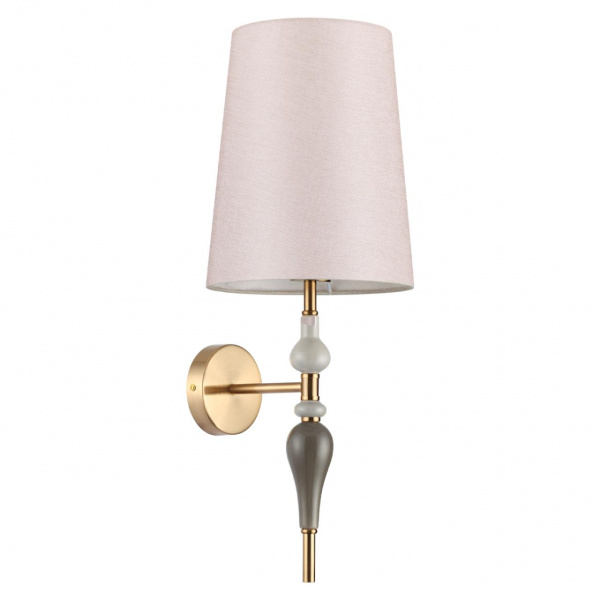 Античн.бронза/беж.абажур/металл/керамика Бра E27 1*60W HOMI CLASSIC, арт. 5040/1W