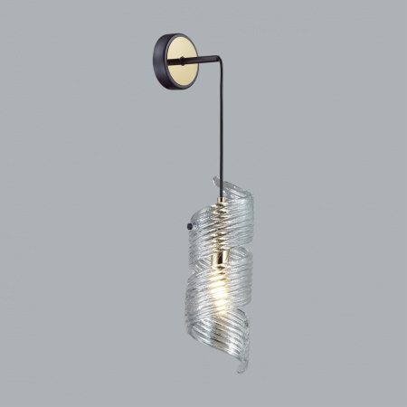 фото Черный/золото/металл/стекло Подвес/бра E14 1*40W FUSILLI MODERN, арт. 5439/1