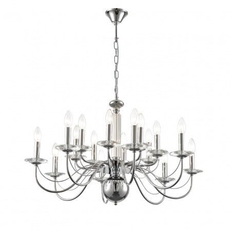 фото Хром, металл/стекло Люстра подвесная Е14 16*40W 220V INCANTO CLASSI, арт. 8034/16