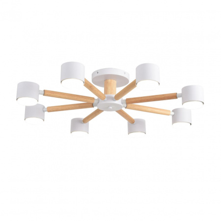 фото Белый, дерево/металл Светильник потолочный GX53 LED 8*7W 220V VUDI COMFI, арт. 8306/8C