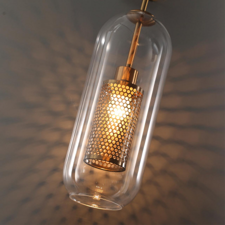 фото Античн.бронза/металл/прозрачный/стекло Подвес E27 1*40W CLOCKY PENDANT, арт. 4940/1