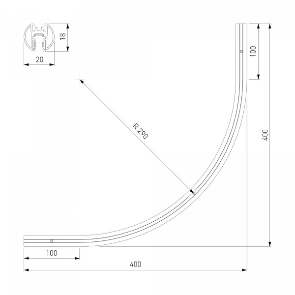 фото Mini Magnetic Шинопровод накладной Round черный Ø600 мм 85166/00