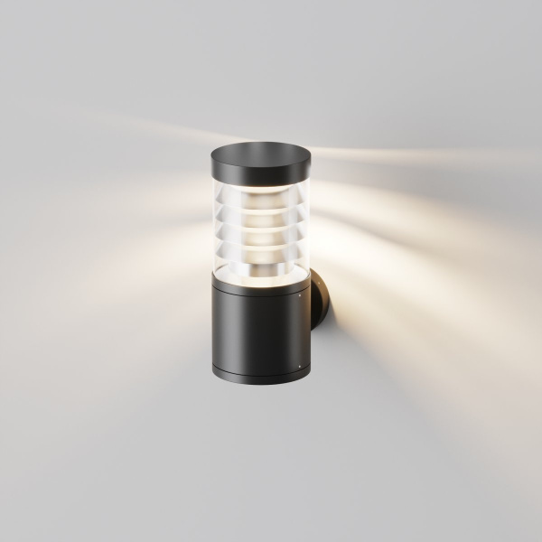 фото Уличный настенный светильник Maytoni Outdoor Spir O439WL-L12GF3K, графит