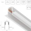 Шинопровод встраиваемый под ГКЛ 9,5 мм UNO 48V 2м Uno, белый Lightstar 509226