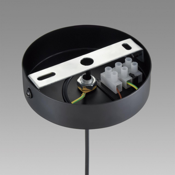 фото Черный/бронза металл/стекло Подвес Е14 1*40W 220V ISHA COMFI, арт. 8101/1A