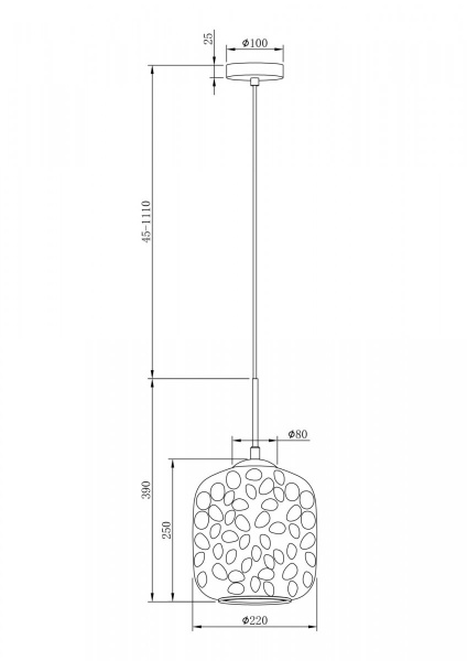 фото Подвесной светильник Maytoni Dolce MOD001PL-01CFL, латунь