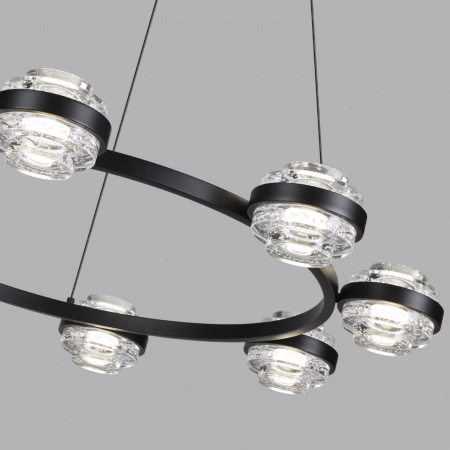 фото Чёрный/металл/акрил Люстра LED 50W 4000K 4310лм KLOT L-VISION, арт. 5031/50L