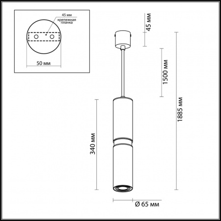 фото Черный/золотой Подвес GU10 5W 220V AFRA L-VISION, арт. 4742/5L