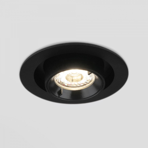 фото Встраиваемый точечный светодиодный светильник 9917 LED 10W 4200K черный матовый