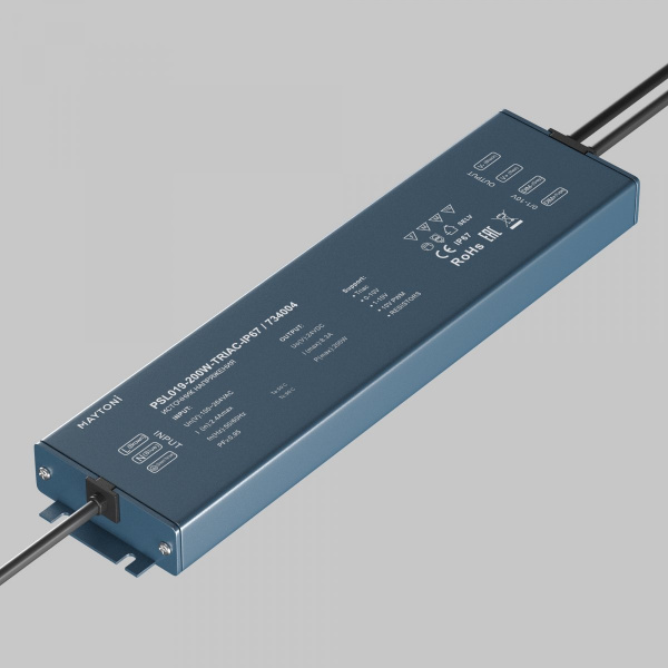 фото Источник напряжения TRIAC 24В 200Вт IP 67 Maytoni 734004, серебро