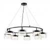 фото Черный/прозрачный, металл/стекло Светильник подвесной LED GX70 8*10W 220V NATALINA COMFI, арт. 8232/8