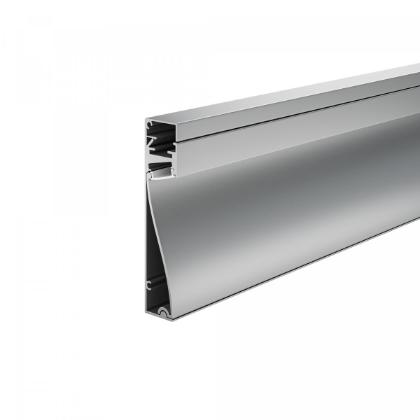 Алюминиевый профиль плинтус 80x18 (Серебро, 2 м) Maytoni ALM-8018-S-2M