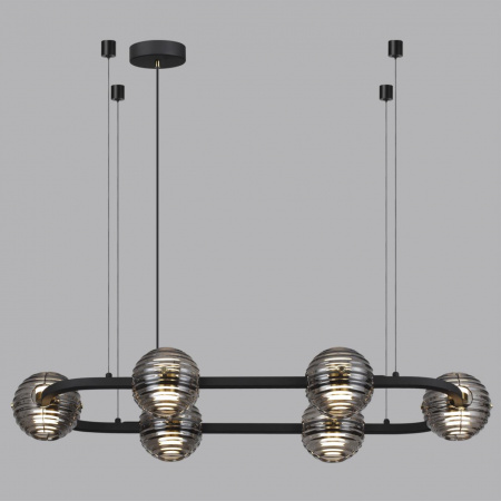 фото Черн./золото/дымчатый/металл/стеко Люстра LED 60W 4000К 1526Лм TRONI L-VISION, арт. 5041/60LA