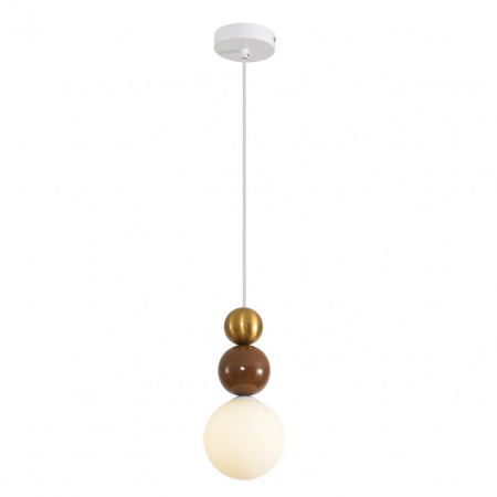 фото Золото/коричнеый/белый, металл/стекло Подвес G9 1*20W 220V BONBONES SUSPENTIONI, арт. 8257/1