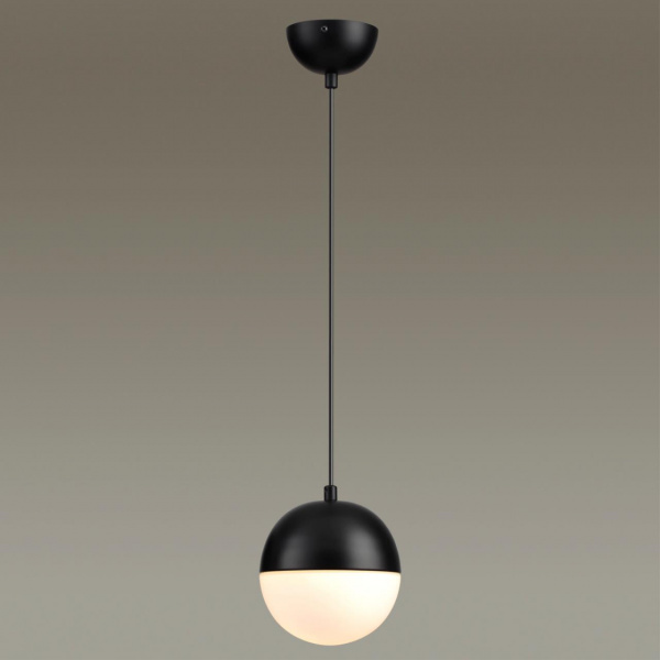 фото Черный/металл/белый/стекло Подвес E27 1*40W PINGA PENDANT, арт. 4958/1