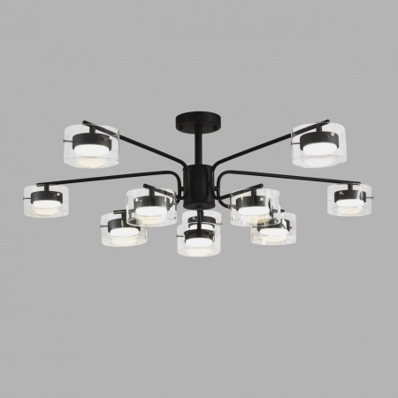 фото Черный/прозрачный, металл/стекло Светильник потолочный LED GX53 10*7W 220V NATALINA COMFI, арт. 8349/10C
