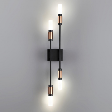 фото Матовый черный/ант.бронза/белый/металл/стекло Бра LED 10W 4000K 540лм CANDEL L-VISION, арт. 5009/10WL