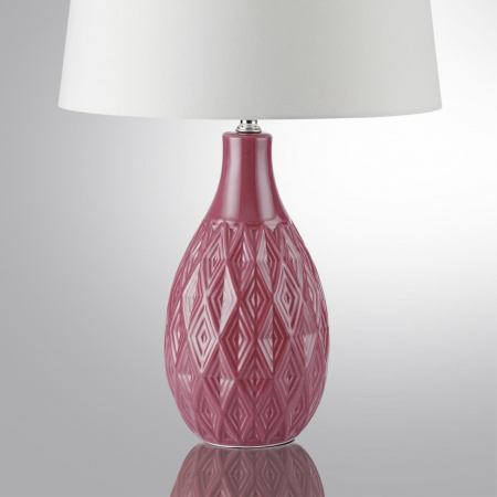 фото Красный/белый, керамика/текстиль Настольная лампа Е27 1*60W 220V YARA MODERNI, арт. 8137/1T