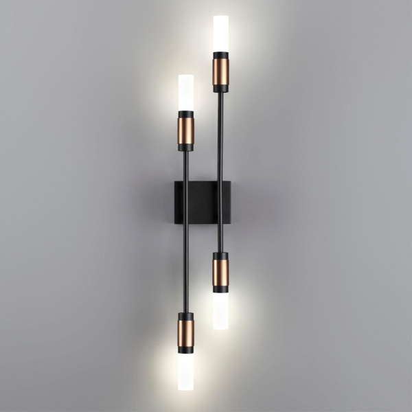 фото Матовый черный/ант.бронза/белый/металл/стекло Бра LED 10W 4000K 540лм CANDEL L-VISION, арт. 5009/10WL