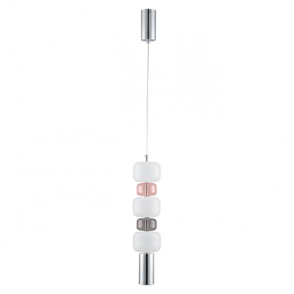 Хром, розовый, белый Подвес GU10 50W 220V VERONA SUSPENTIONI, арт. 6505/1A