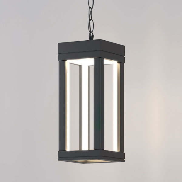 Уличный подвесной светодиодный светильник Frame LED IP54 1528 TECHNO серый