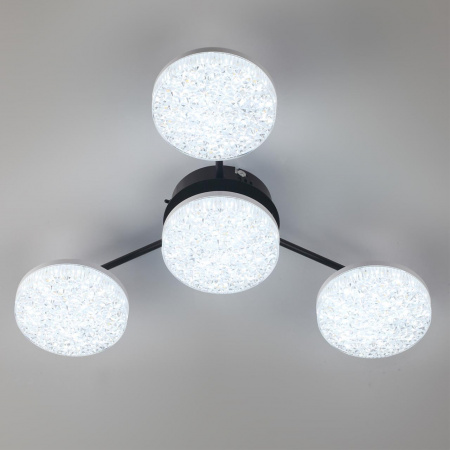 фото Черный, металл/акрил Люстра потолочная с ПДУ LED 55W 3000-6000К 220V DIDANA LEDIO, арт. 8236/4CL
