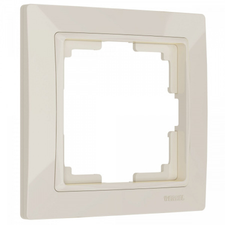 фото Рамка из поликарбоната на 1 пост Snabb Basic слоновая кость W0012003