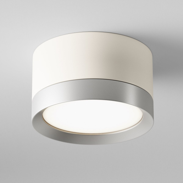 фото Потолочный светильник Maytoni Technical Hoop C086CL-GX53-SRD-WS, белый с серебром