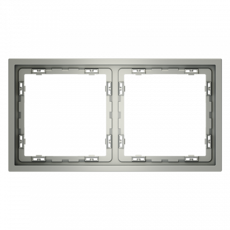 фото Рамка пластиковая VOLTUM S70 на 2 поста, (сталь)