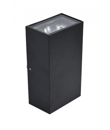 фото Светильник  WC2108 настенный 220V LED COB 2*5W  белого цвета. Цвет: черный