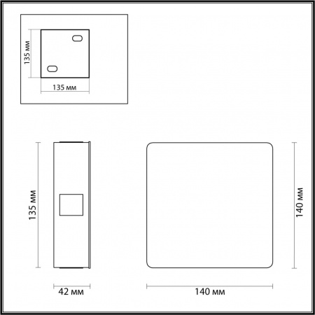 фото Белый/металл Настенный светильник IP20 LED 8W 444Лм 3000K VISTA HIGHTECH, арт. 4258/8WL