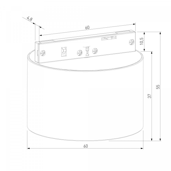 фото Mini Magnetic Трековый светильник 5W 3000K латунь/черный 85206/01