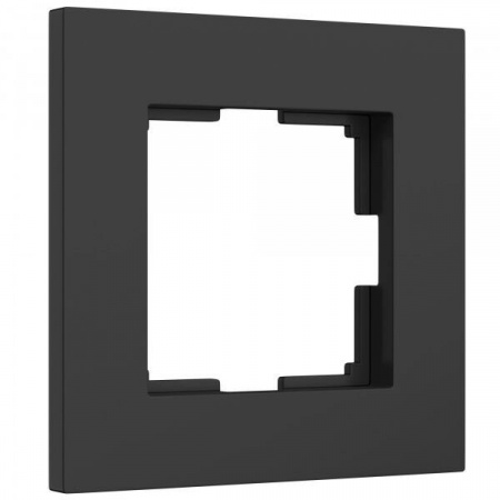 фото Рамка из поликарбоната на 1 пост Slab черный софт W0012908