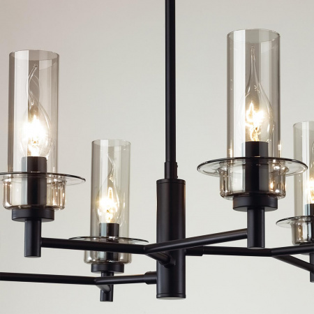 фото Черный/дымчатый/металл/стекло Люстра потолочная E14 6*40W 220V MADONNA CLASSI, арт. 6555/6C