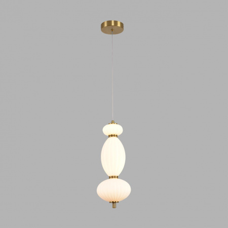 фото Латунь/белый, металл/стекло Подвес LED 8W 3000/4000/6000K 220V LIALDA LEDIO, арт. 8369/15L