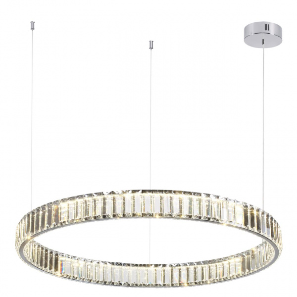 фото Хром/прозрачный металл/хрусталь Люстра LED 45W 4000K 5350Лм VEKIA L-VISION, арт. 4930/45L