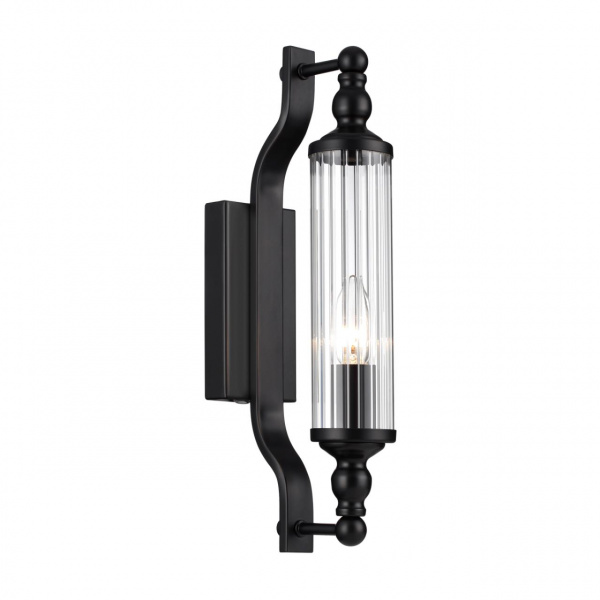 фото Черный/прозрачный/стекло Настенный светильник с выкл. E14 1*40W IP44 TOLERO DROPS, арт. 4941/1W