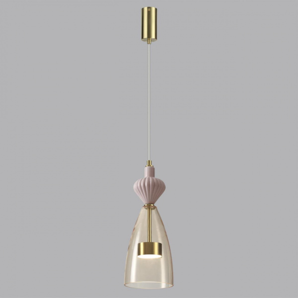 фото Античн.бронза/янтарный/металл/стекло/керамика Подвес LED 12W 4000К 1400Лм PALLETA L-VISION, арт. 5045/12LC
