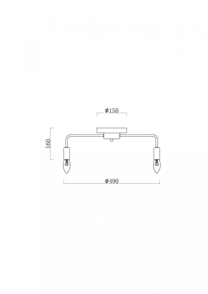 Люстра Freya Matis FR4010CL-05GB, черный с золотом