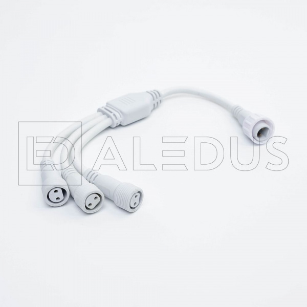 фото Разветвитель ALEDUS 1-3, 2Pin, белый